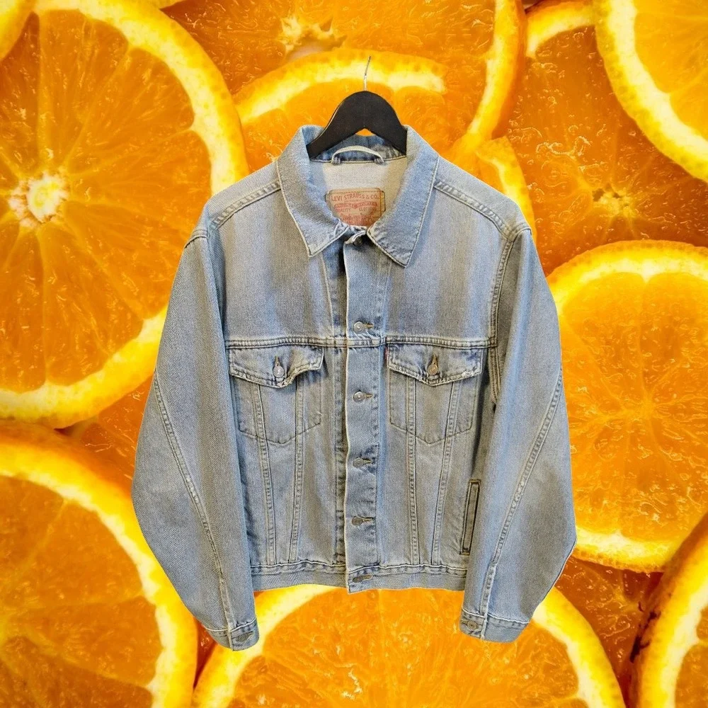 Levi Strauss & Co‎ Mens Trucker Denim Jean Jacket Medium Wash Classic